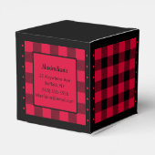 Buffalo Check - Rood en Zwart - Lumberjack Hart Bedankdoosjes (Achterkant)