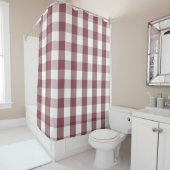 Buffalo Check Rustic Red et White Douche rideau (En situation)