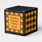 Buffalo Check - Sinaasappel en zwart - Classic Bedankdoosjes (Voorkant Zijde)