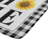 Buffalo check sunflower "Home" Snijplank (Hoek)