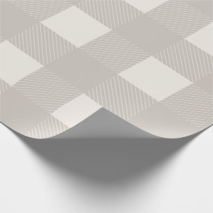 Buffalo Check Tan Simple Stylish Trendy Play Cadeaupapier