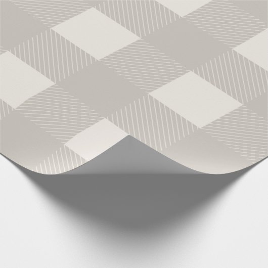 Buffalo Check Tan Simple Stylish Trendy Play Cadeaupapier (Hoek)