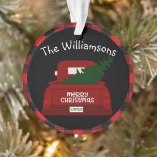 Buffalo Check Truck Gepersonaliseerd Ornament