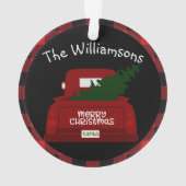 Buffalo Check  Truck Gepersonaliseerd Ornament (achterkant)