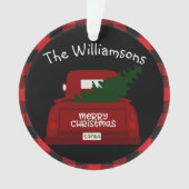 Buffalo Check  Truck Gepersonaliseerd Ornament (voorkant)