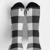 Buffalo Check White and Black Squares Plaid Sokken (Top)
