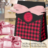 Buffalo Check - Zwart en Rood - 4x2x5 Tent Bedankdoosjes