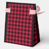 Buffalo Check - Zwart en Rood - 4x2x5 Tent Bedankdoosjes (Achterkant)