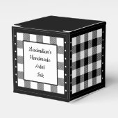 Buffalo Check - Zwart-wit Classic Bedankdoosjes (Voorkant Zijde)