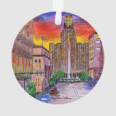 Buffalo City Hall hand-drawn hand-schilderd Ornament (achterkant)