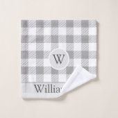 Buffalo-controle van de boerderij | Monogram Bad Handdoek (Wasdoekje)