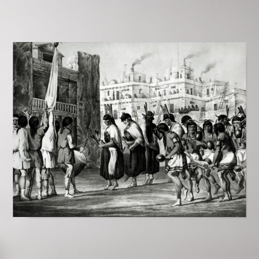 Buffalo Dance bij Pueblo de Zuni Poster (Voorkant)