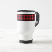 Buffalo de Noël Plaid Voyage Commutateur Mug (Devant droit)