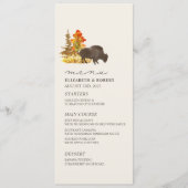 Buffalo Fall Foliing Bison Script Menu Mariage (Devant)