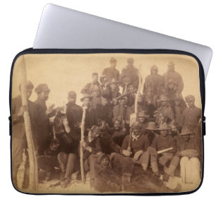 Buffalo Fighters van de Amerikaanse zwarte cavaler Laptop Sleeve