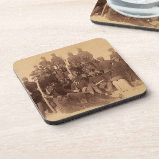 Buffalo Fighters van de US Black Cavalry Bier Onderzetter (Linkerzijde)