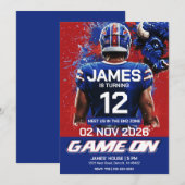 Buffalo Football Birthday Invitation (Devant / Derrière)