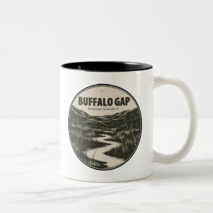 Buffalo Gap National Grassland stroom Tweekleurige Koffiemok