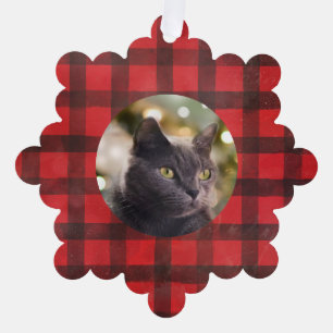 Buffalo Gepersonaliseerd met je kat Ornament Kaart