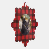 Buffalo Gepersonaliseerd met je kat Ornament Kaart (Rechts)
