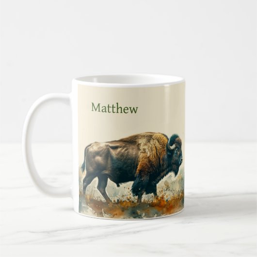 Buffalo gepersonaliseerde koffie Mok (Links)