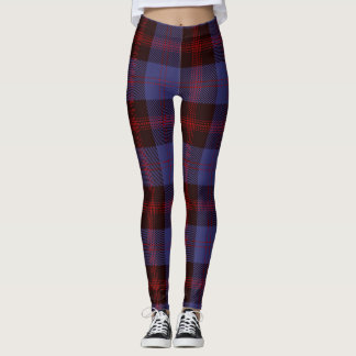Buffalo geruite navyblauw rood  leggings