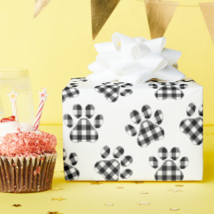 Buffalo geruite pootafdruk cadeaupapier