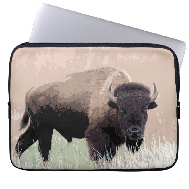 Buffalo/gif Laptop Sleeve (Voorkant)