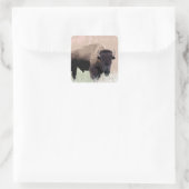 Buffalo/gif Vierkante Sticker (Tas)