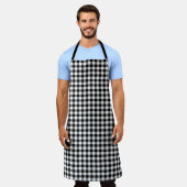 Buffalo Gingham Black en White Check Pset Schort (Gedragen)