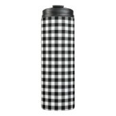 Buffalo Gingham Black en White Check Pset Thermosbeker (Voorkant)