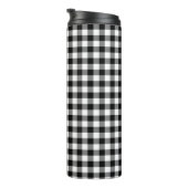 Buffalo Gingham Black en White Check Pset Thermosbeker (Geroteerd rechts)