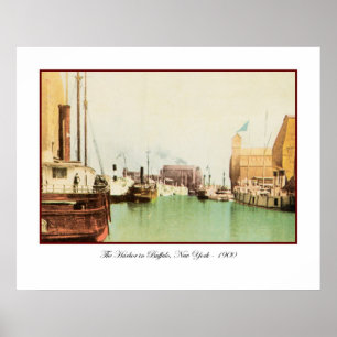 Buffalo Harbor  afdrukken Poster
