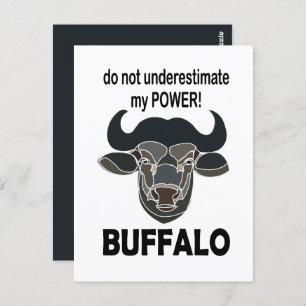 Buffalo Head Bison Animal Buffalo Briefkaart