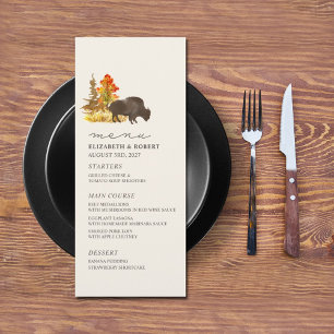 Buffalo Herfst Foliage Bison Script Weduwmenu Menu