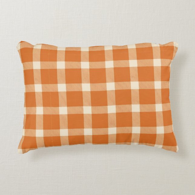 Buffalo Herfst Plaid Accent Kussen (Voorkant)