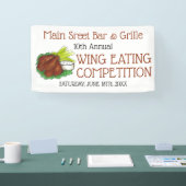 Buffalo Hot Chicken Wings Wing Eating Competitie Spandoek (Beurs)