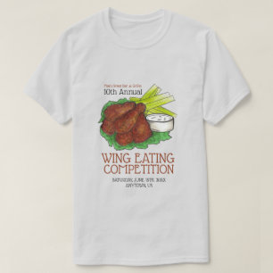Buffalo Hot Chicken Wings Wing Eating Competitie T-shirt