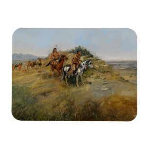 Buffalo Hunt, 1891 (olie op canvas) Magneet