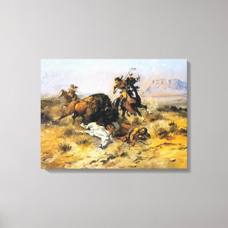 Buffalo Hunt Canvas Afdruk