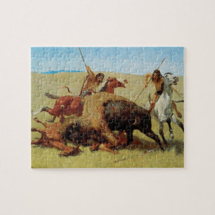Buffalo Hunt van Remington, Native American Legpuzzel