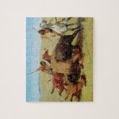 Buffalo Hunt van Remington, Native American Legpuzzel (Verticaal)