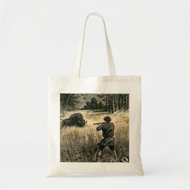 Buffalo Hunt Wild West Frontiersman Illustratie Tote Bag