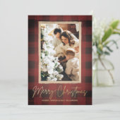 Buffalo kerstfoto feestdagenkaart (Staand voorkant)