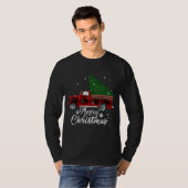 Buffalo met kerstboompjes Rood vrachtwagen T-shirt (Voorkant volledig)