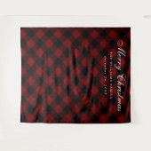 Buffalo met kerstfoto's achtergrond wandkleed (Voorkant (horizontaal))