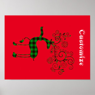 Buffalo met kerstmis deer Thunder_Cove Poster