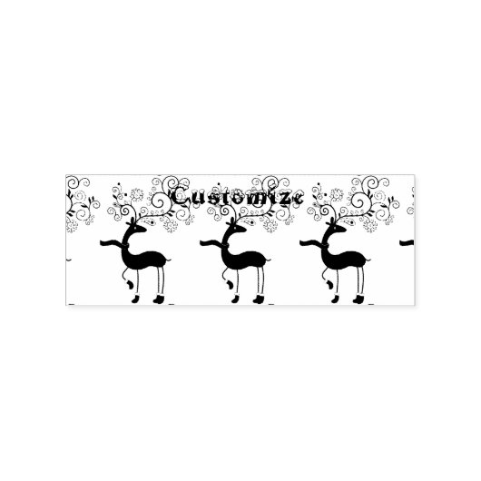 Buffalo met kerstmis deer Thunder_Cove Rubberstempel (Afrduk)