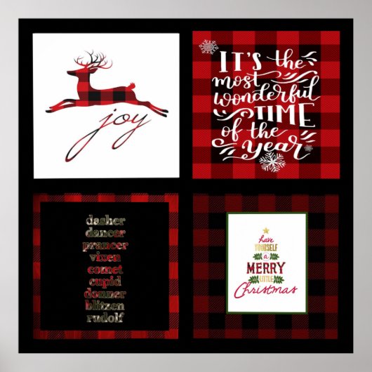 Buffalo met Poster met kerstoffertes (Voorkant)