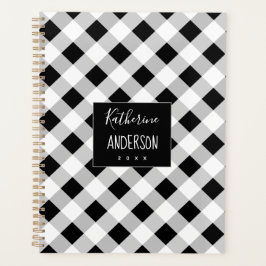 Buffalo met zwarte en witte spelden planner